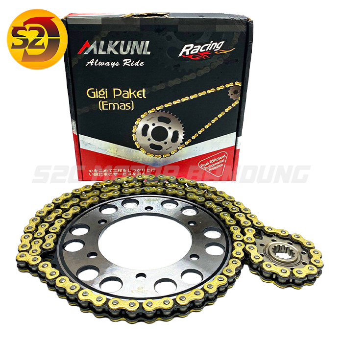 Jual GIRSET GEAR PAKET GEARSET YAMAHA R25 GOLD MODEL SSS 14T/43T 520HG ...