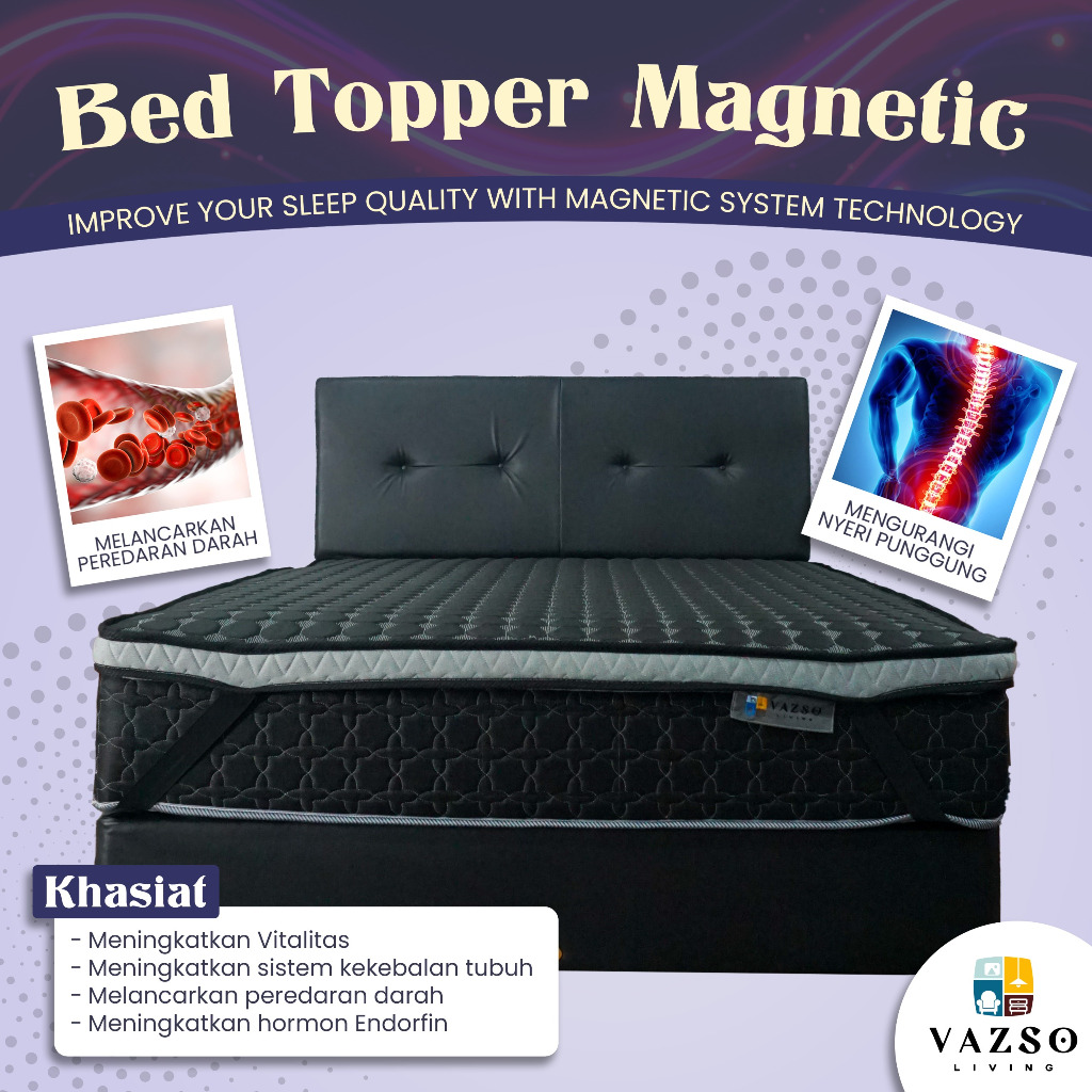 Jual BED TOPPER MAGNETIC by Vazso Living, Topper Kesehatan, Topper ...