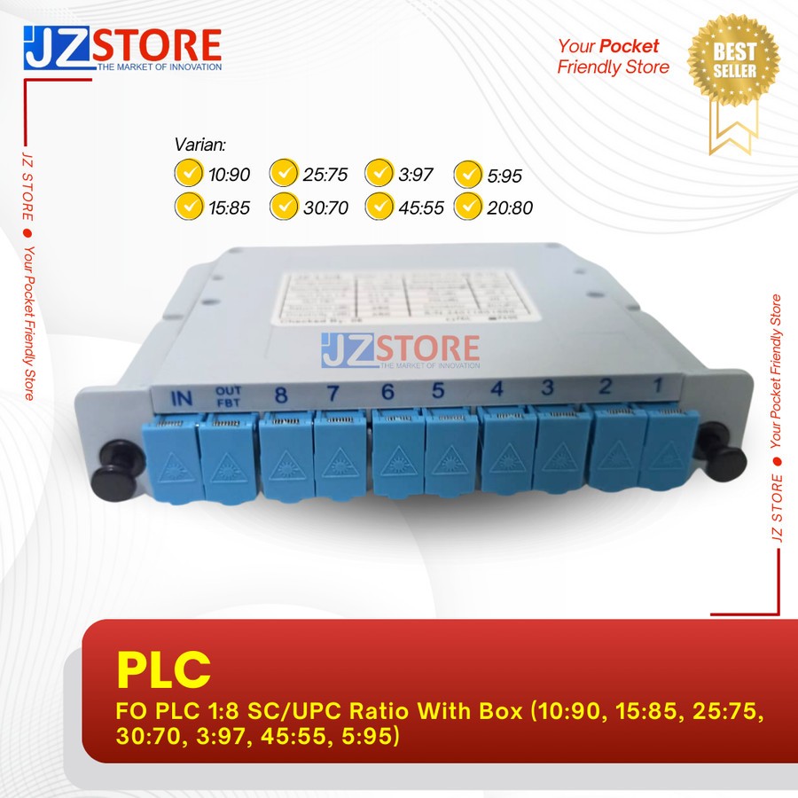 Jual RATIO / RASIO PLC 1:8 SC/UPC Ratio With Box Banyak Varian | Shopee ...