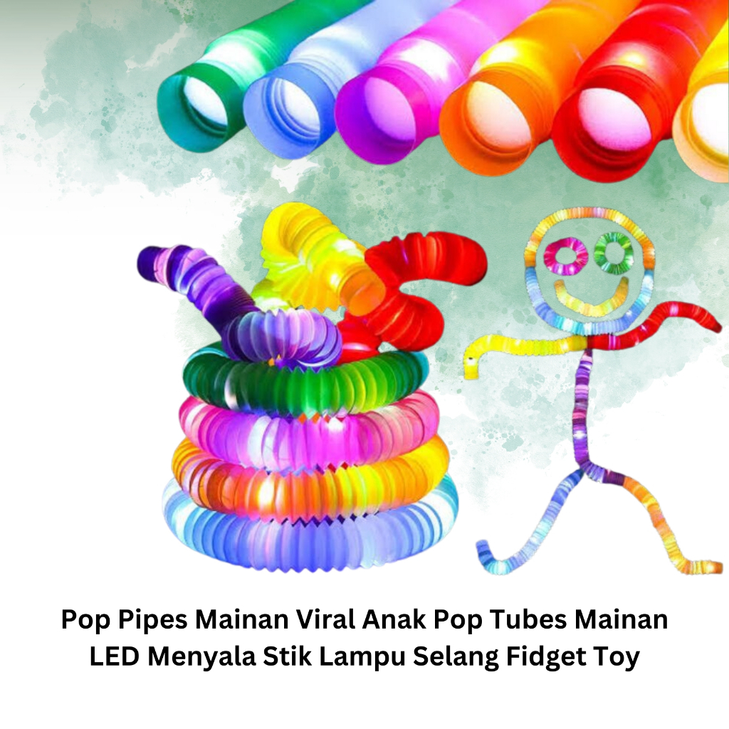 Jual Mainan Viral Light Up Pop Tubes LED Mainan Lampu Stick Pipa ...