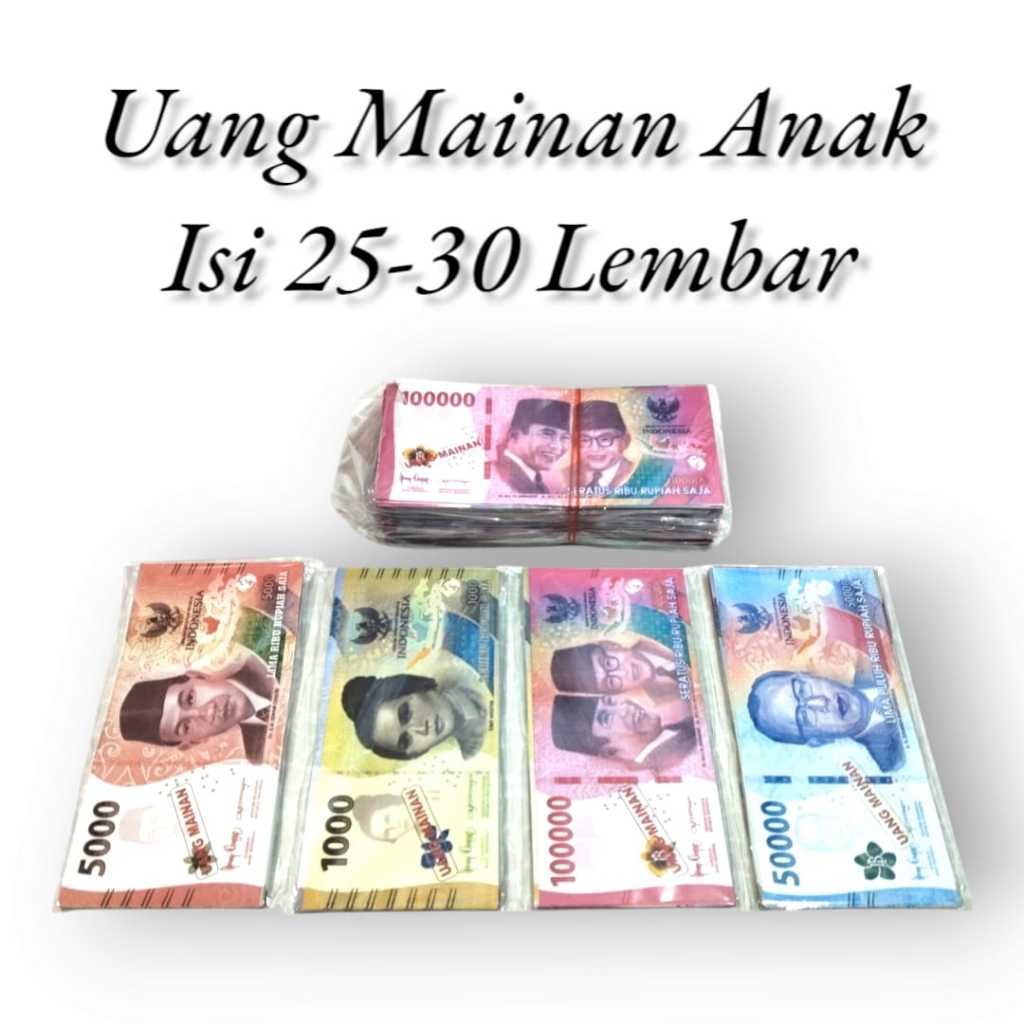 Jual AS888 - Uang Mainan Anak Pecahan Campur Isi 25-30 Lembar | Shopee ...