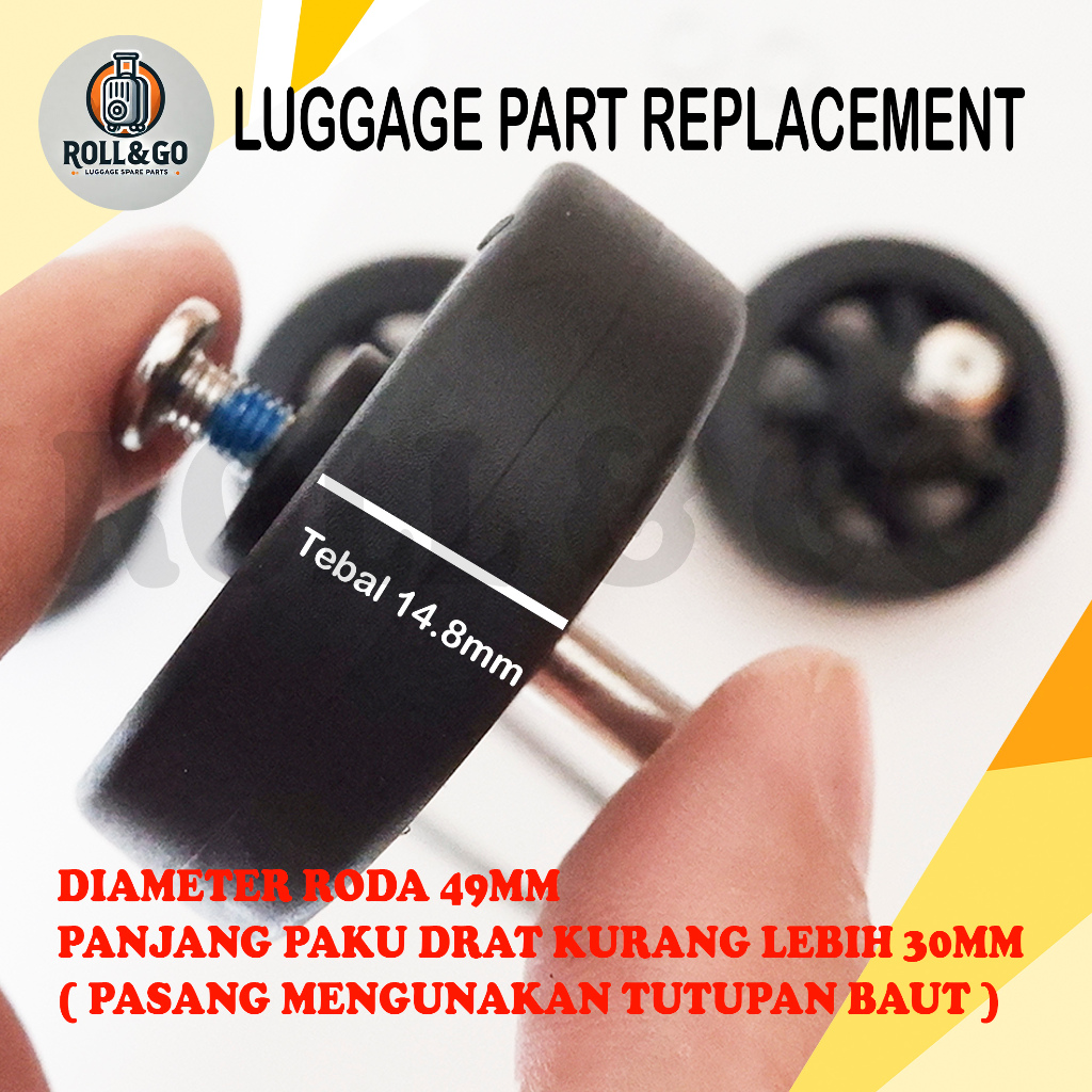 Jual RODA KOPER SINGLE PENGGANTI DIAMETER 49MM MOTIF KINCIR ...