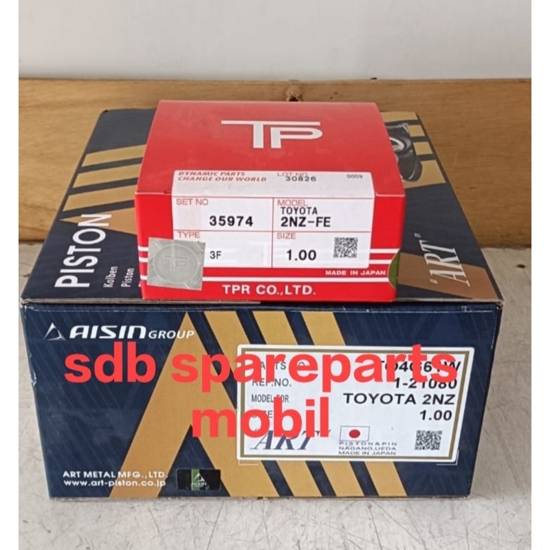 Jual piston ring seher size 100/1.00 yaris vios limo gen1 gen2 gen3 1nz ...