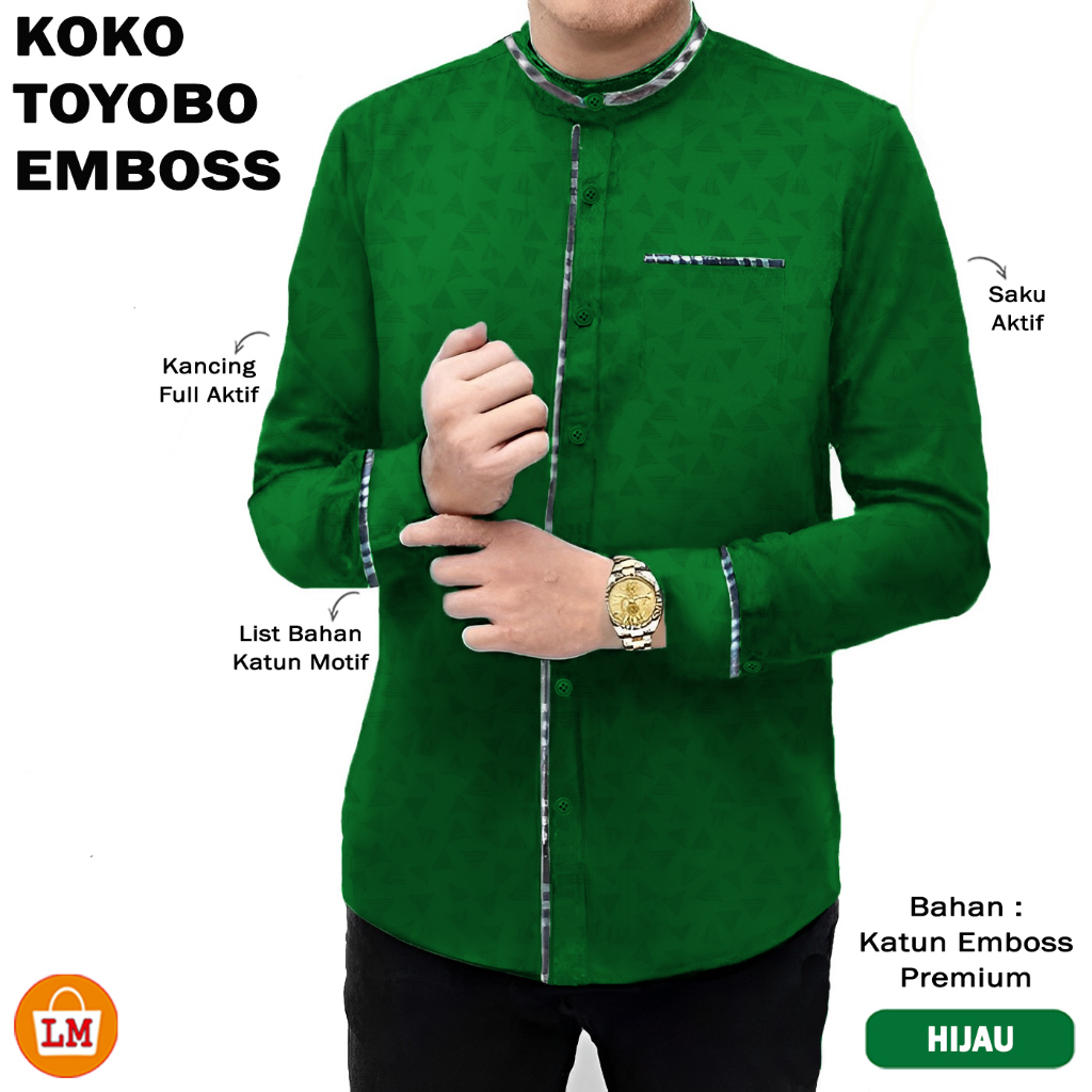 Jual KOKO - NEW 2025 BAJU KOKO KEMEJA KURTA POLOS EMBOSS JUMBO KATUN ...