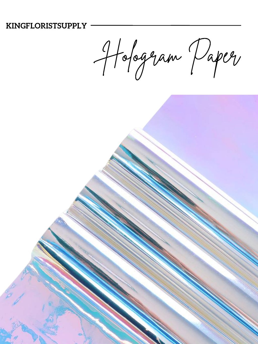 Jual Kertas bunga Hologram bening / Hologram Wrapping Paper / Kertas ...