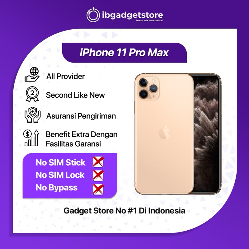 iPhone11pro max 64GB（Apple iPhone 11 Pro Max, 64GB - Tidak