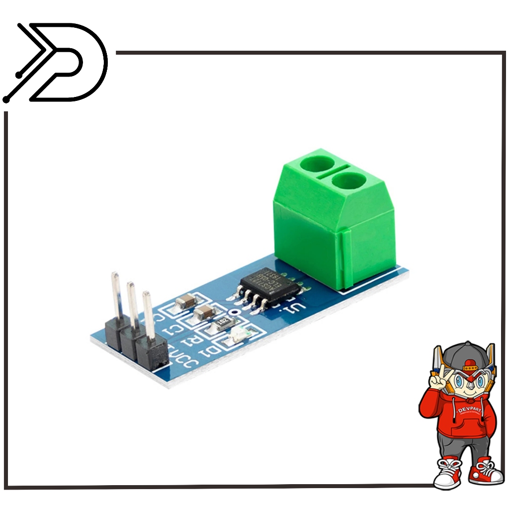 Jual ACS712 SENSOR ARUS ACS712ELC-30A RANGE HALL CURRENT SENSOR MODULE ...