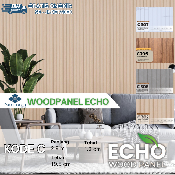 Jual ECHO WALL PANEL WPC / KISI KISI WALLPANEL / WPC PANEL ECHO KODE C ...