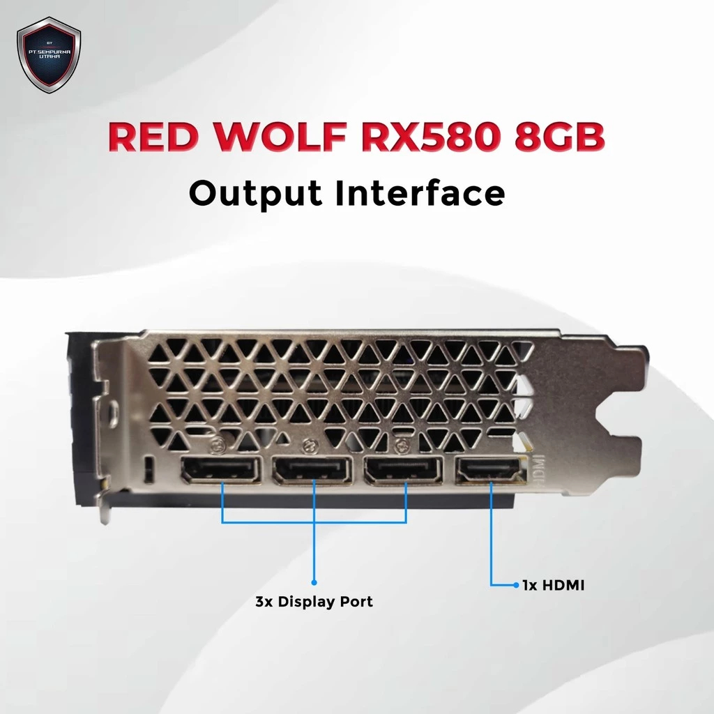 Jual RED WOLF Radeon RX 580 8GB DDR5 256 bit VGA Card Venom RX 8GB ...