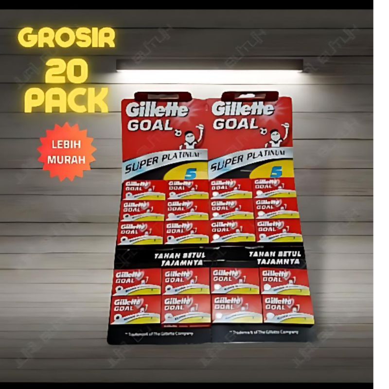 Jual Gillette goal super platinum/ Silet goal isi ulang 1 rtg isi 20 ...