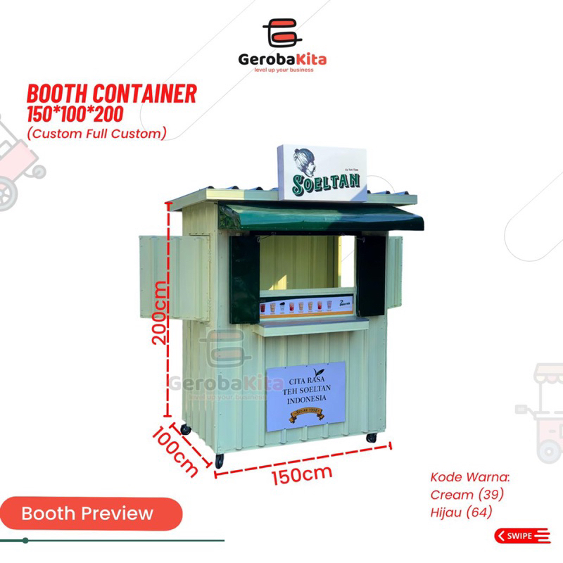 Jual Booth Container 150x100x200 Full Custom | Shopee Indonesia