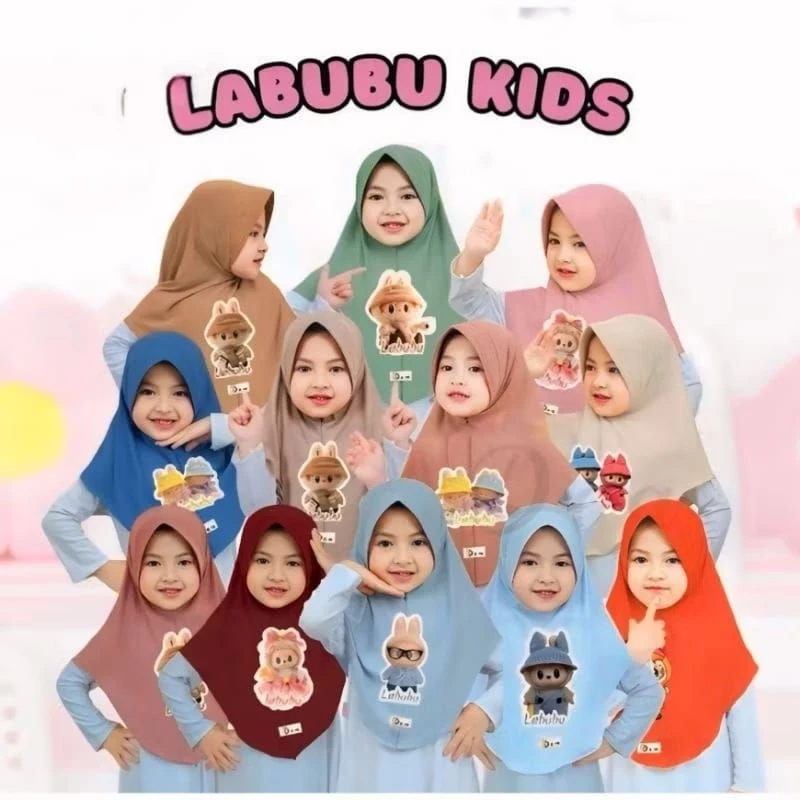 Jual ilbab Anak Labubu Hijab Instan Anak Viral Muslim Hijab Anak Bayi ...