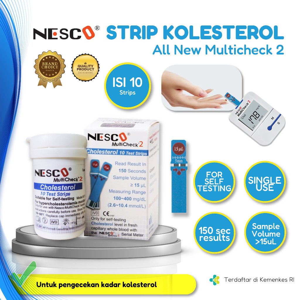 Jual NESCO All New Multicheck 2 Cholestrol Test Strip ( untuk alat N ...