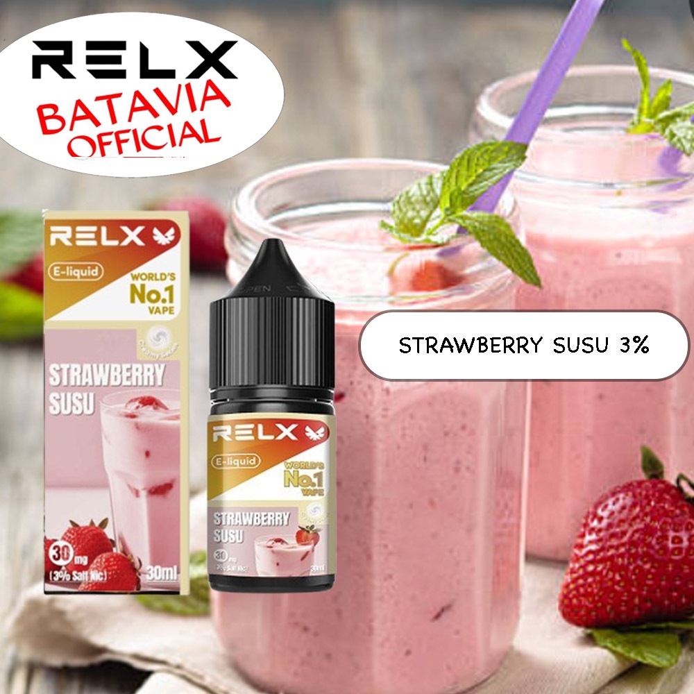 Jual RELX LIQUID STRAWBERRY SUSU 30ML | Shopee Indonesia