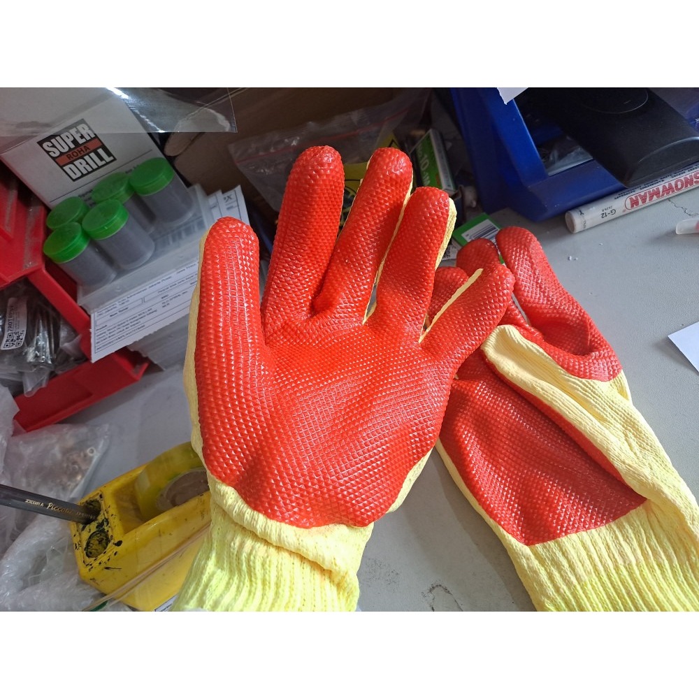 safety gloves cotton Latex SOLDIER PREMIUM sarung tangan kerja Proyek anti  slip anti benda tajam lapisan latex tebal PREMIUM HEAVY DUTY