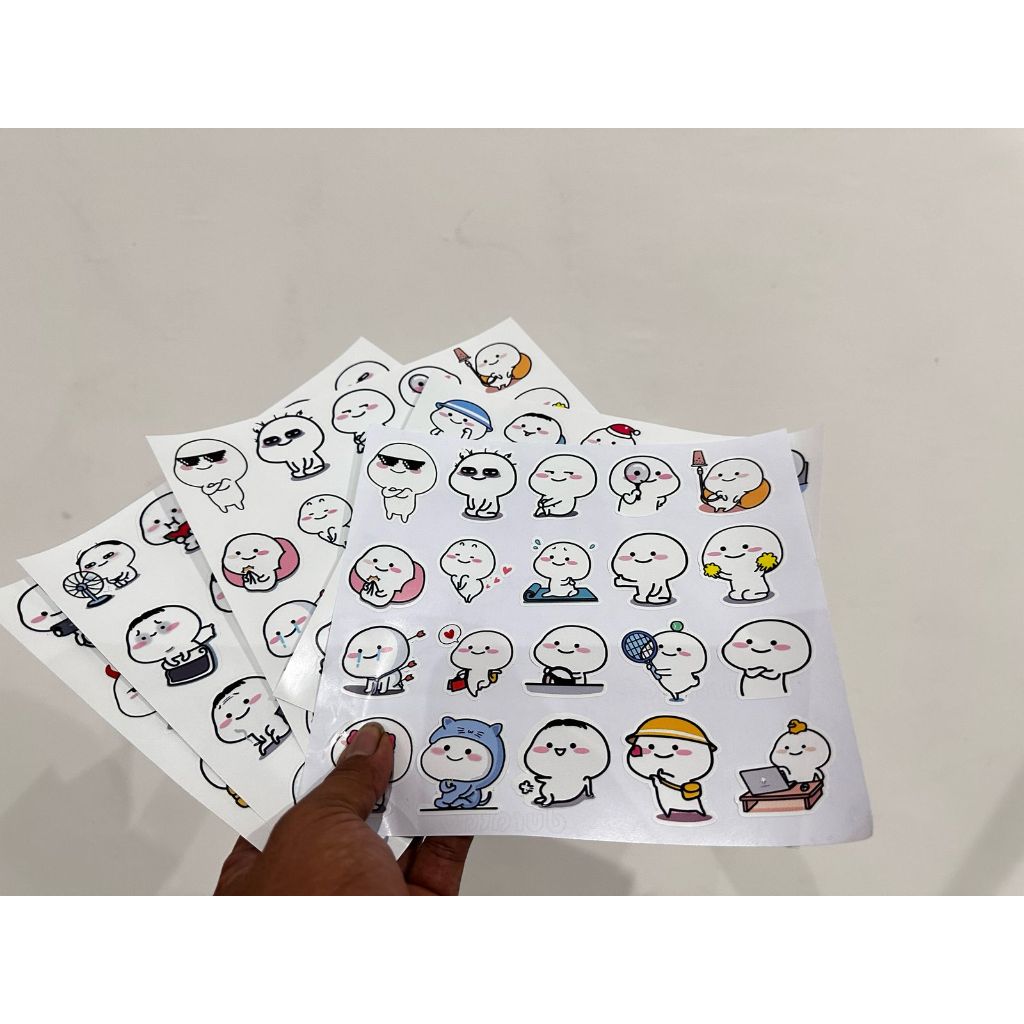Jual STIKER 20PCS PENTOLAN LUCU TINGGAL TEMPEL-STICKER KARAKTER EMOJI ...