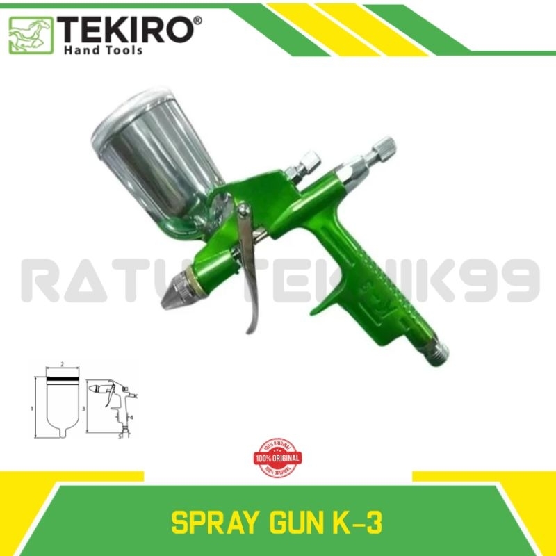 Jual TEKIRO ALAT SEMPROT CAT K 3 / AIR SPRAY GUN / SEMPROT UDARA ...