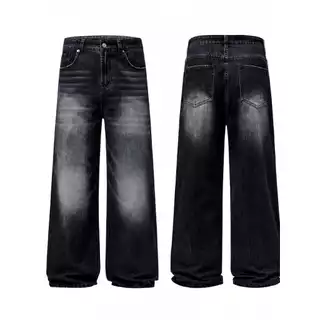ETHENA - UNISEX whisker baggy jeans Wisker jeans