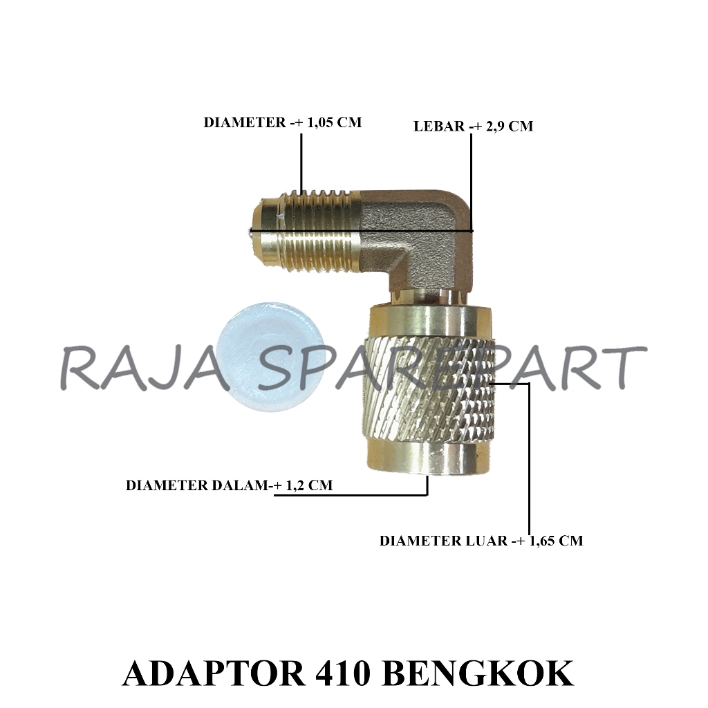 Jual A410B Adaptor/Adapter/Nepel FREON R32/R410 (Bengkok 90°) | Shopee ...