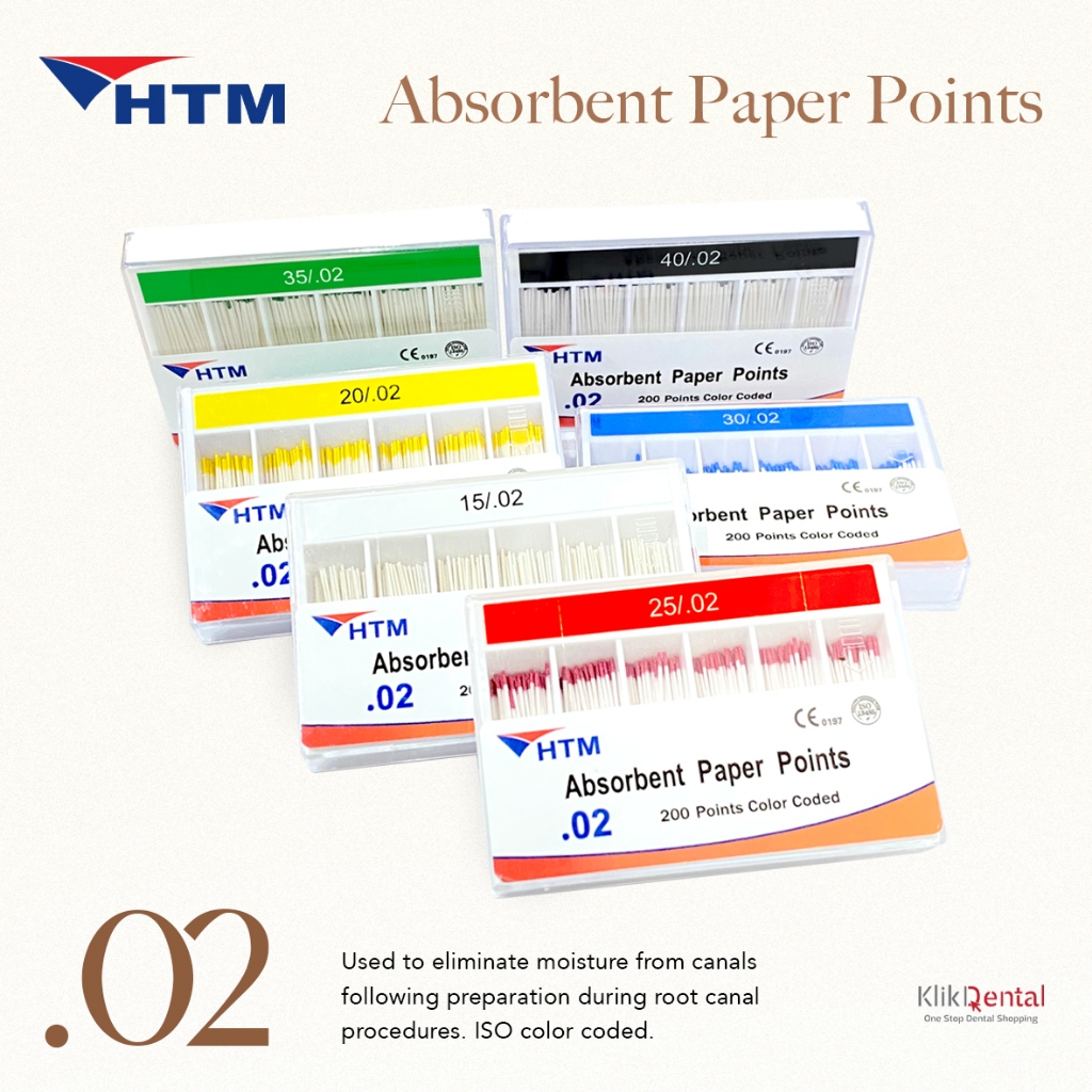 Jual KLIK DENTAL HTM Absorbent Paper Point | Shopee Indonesia