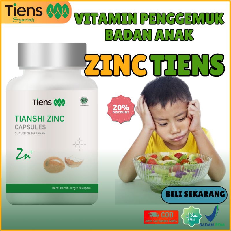 Jual Tianshi Zinc Capsul Pengemuk Badan usia 1 2 3 4 5 6 7 8 9 10 Tahun ...
