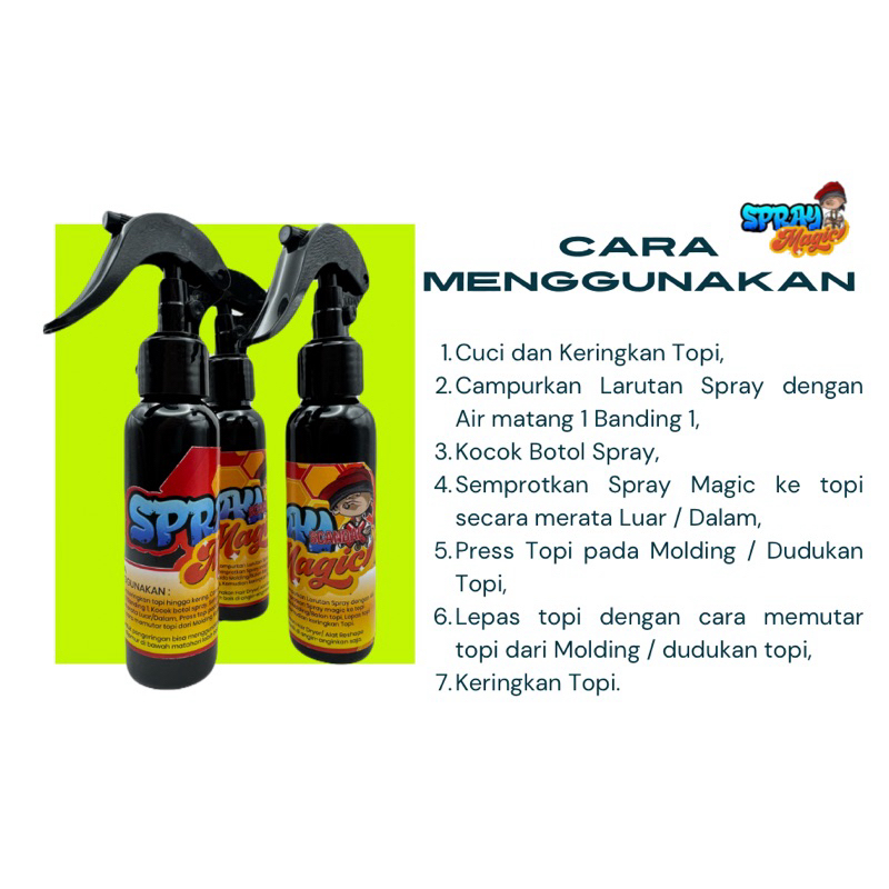 Jual Spray Magic Topi - Spray Reshape 100ml | Shopee Indonesia