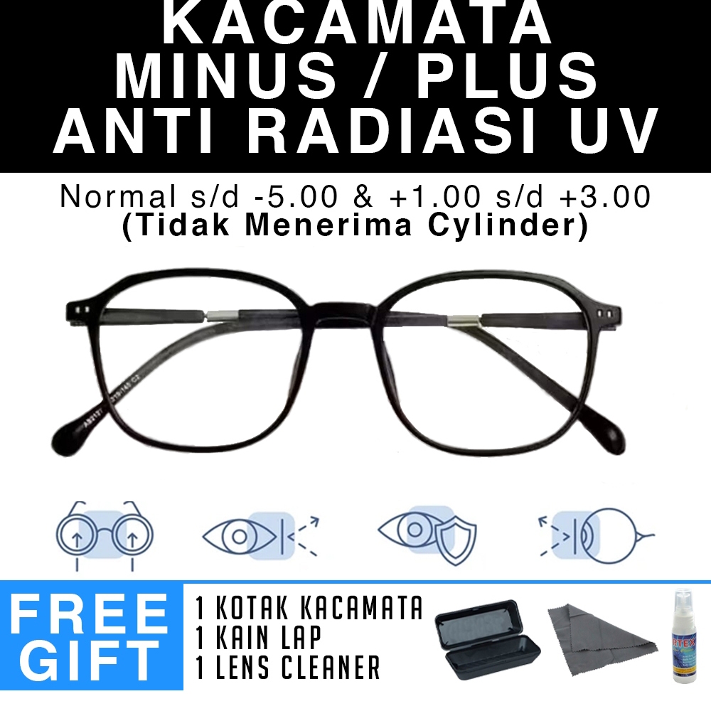Jual (NEW) Kacamata 2127 kotak Free Lensa Minus & Plus Anti Radiasi ...
