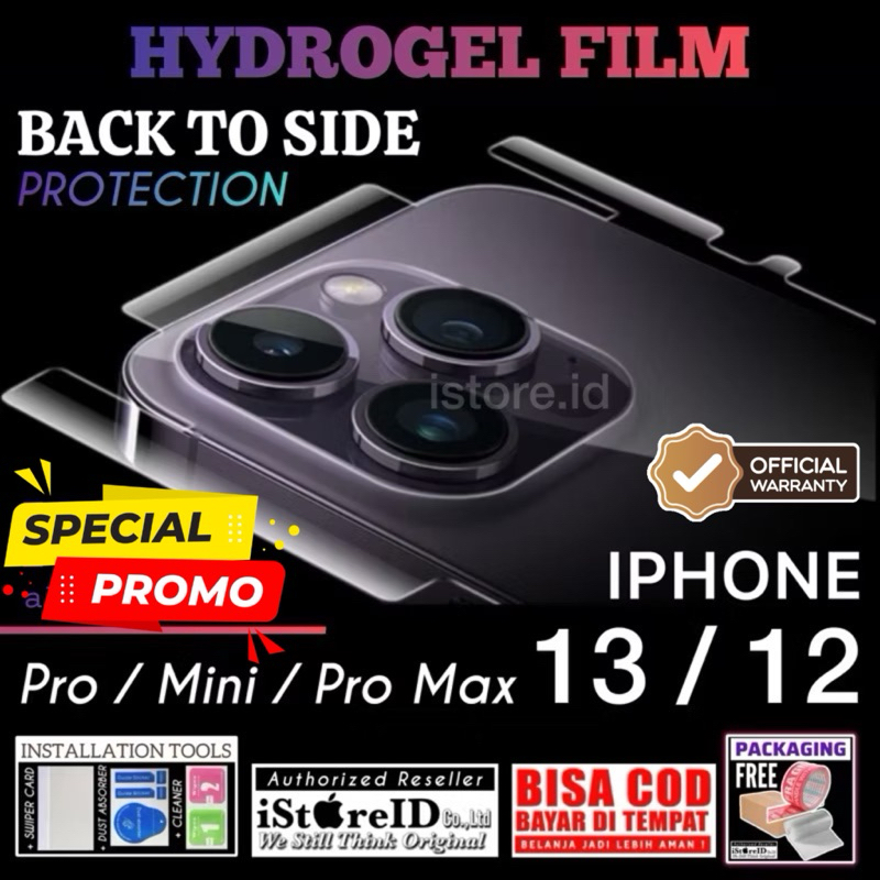 Jual [COD] (Free: Tools+Sticker) Body Cover Hydrogel iPhone 12 13 14 15 ...
