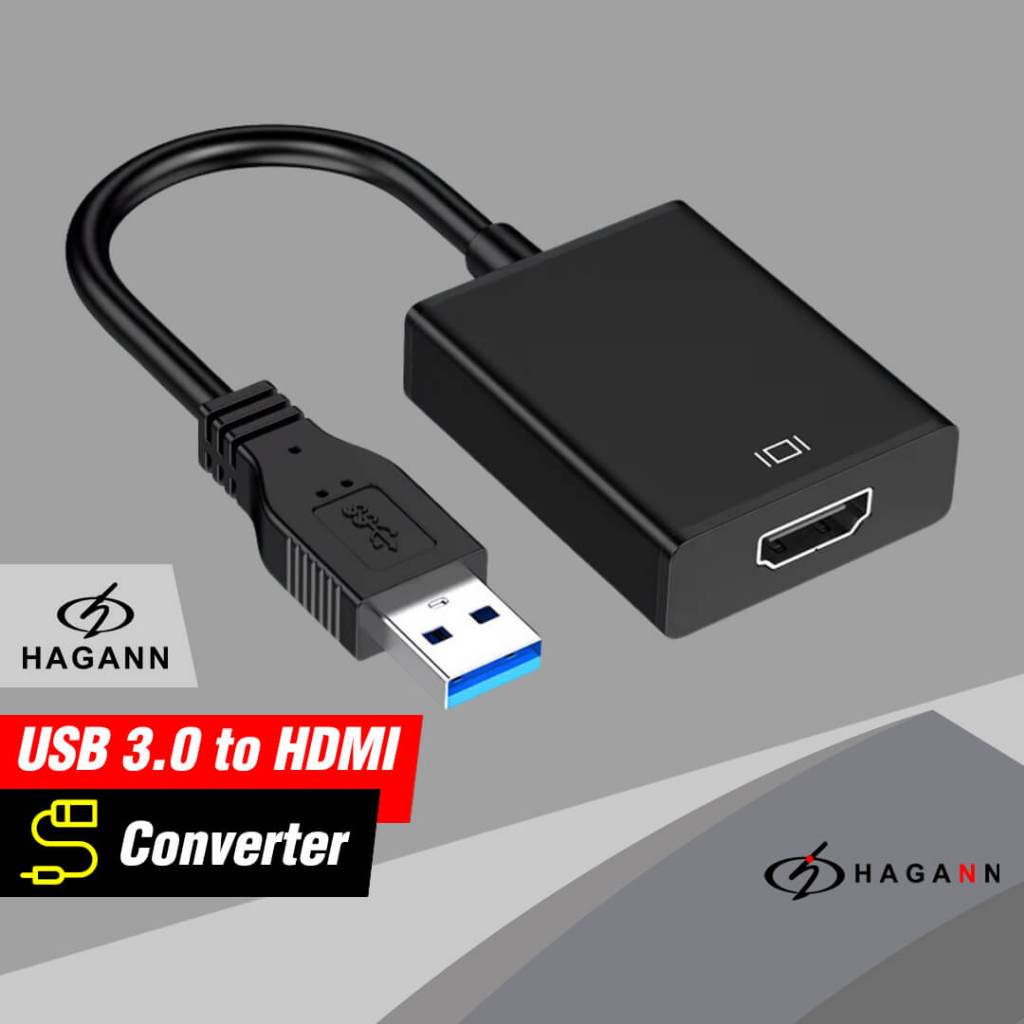Jual HAGANN CON-CC10 Converter USB 3.0 to HDMI | Kabel Adapter USB3.0 ...