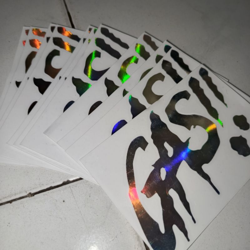 Jual Sticker cutting GASS!! Sticker timbul Gass!!! Hologram Nyala 10 cm ...