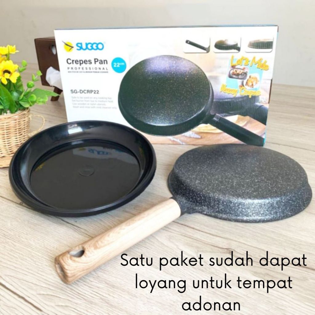 Jual wajan kwalik cetakan kulit risol suggo crepes pan 22cm | Shopee ...