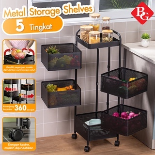 Bg Sport Rak Dapur Troli Besi Stainless Serbaguna Penyimpanan Multifungsi Dengan - foto 1