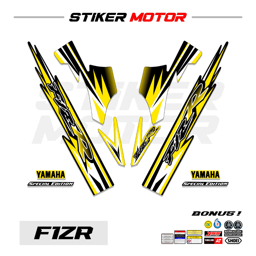 Jual FIZ01 Striping Stiker Sticker Yamaha FIZR F1ZR R Variasi Grafis ...