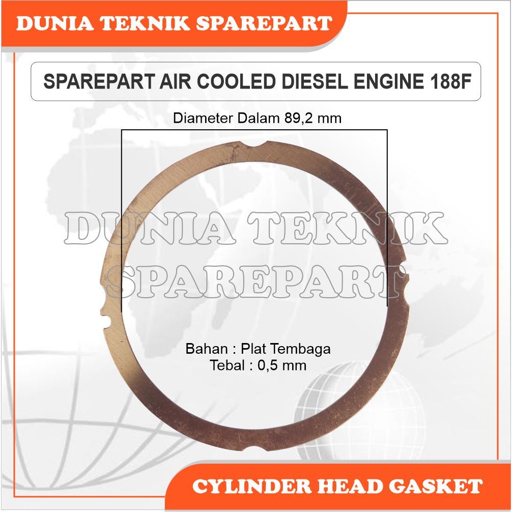Jual 188F 188FA CYLINDER HEAD GASKET / PAKING KOP / PAKING DEKSEL MESIN ...