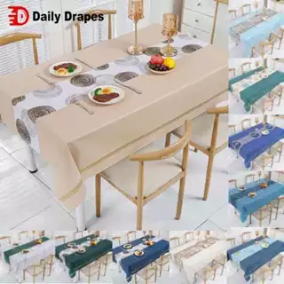 Taplak Meja Makan Motif Emboss Aesthetic Bahan PVC Premium Table Cover Berbagai Pilihan Ukuran - B
