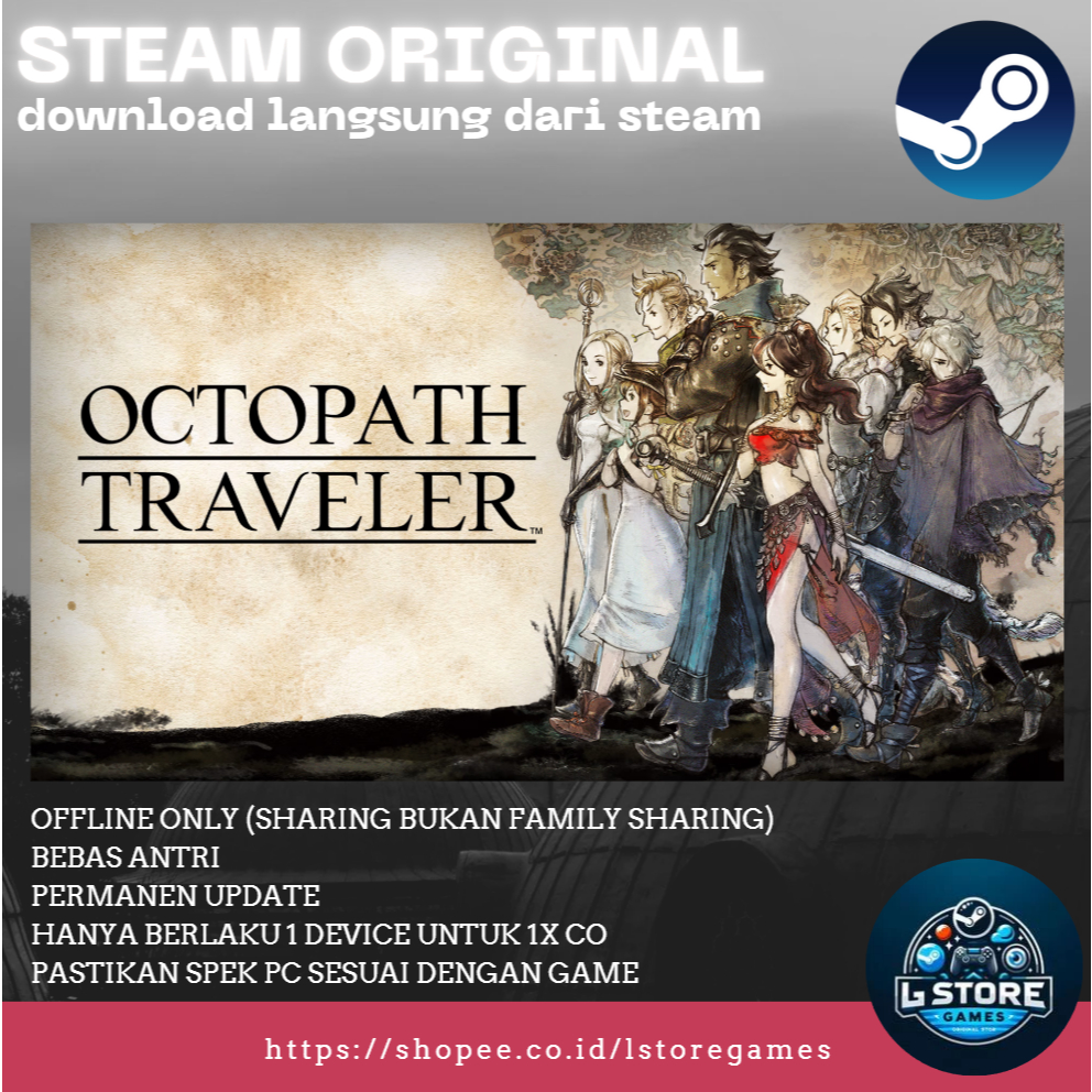 Jual OCTOPATH TRAVELER PC Sharing Original Offline | Shopee Indonesia