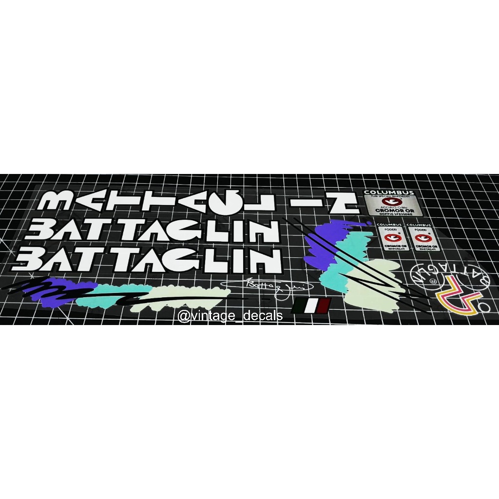 Battaglin Bicycle Decals, Transfers, Stickers - Red/Yellow/White/Black n.310