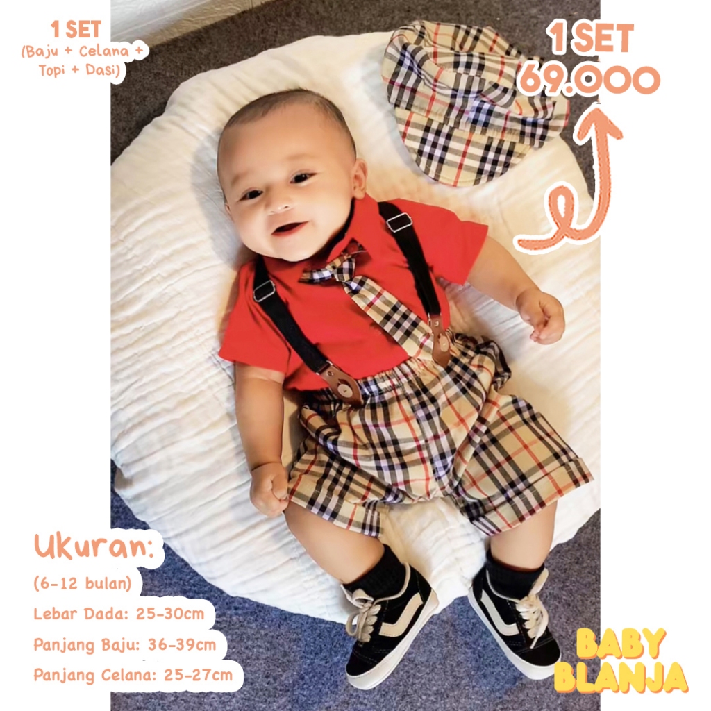 Jual Baju Bayi Laki Laki 0 6 Bulan Dalton Set | Shopee Indonesia