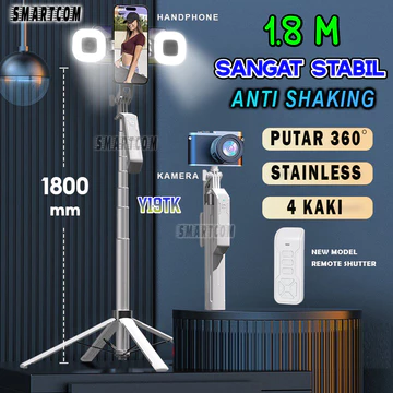SMARTCOM Tripod Tongsis L16 Bluetooth Hand Stabilizer Hp Gopro Kamera L12 L15 L16 Y19 P185