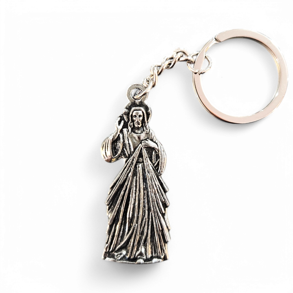 Gantungan Kunci Yesus Kerahiman Ilahi 5cm - Jesus I Trust In You