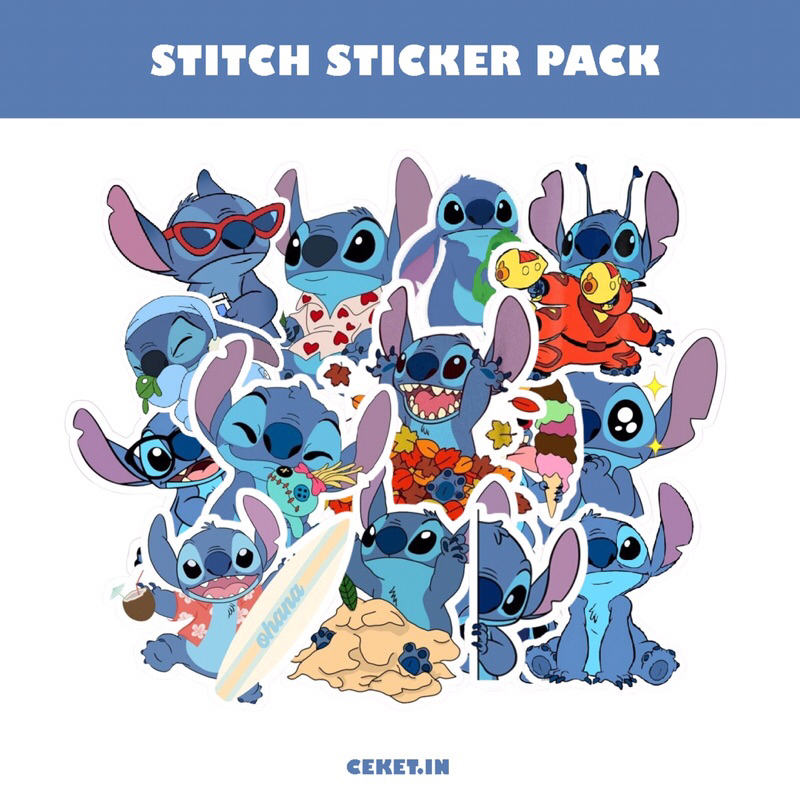Jual Stitch Sticker Pack (15pcs) | Shopee Indonesia