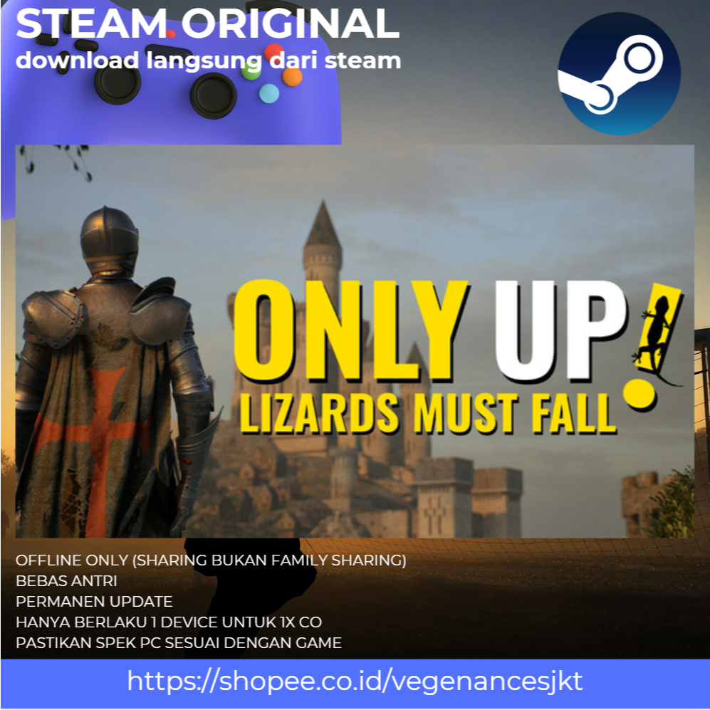 Jual Only Up LIZARDS MUST FALL PC Game Sharing Original + Latest Update ...