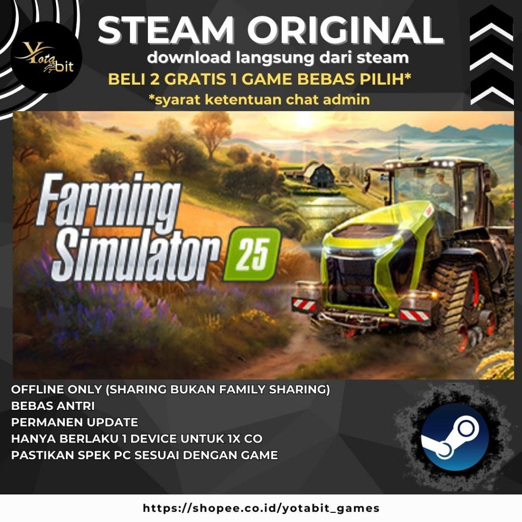 Jual Farming Simulator 25 Year 1 Bundle+MacDon Pack MAC + PC Sharing ...