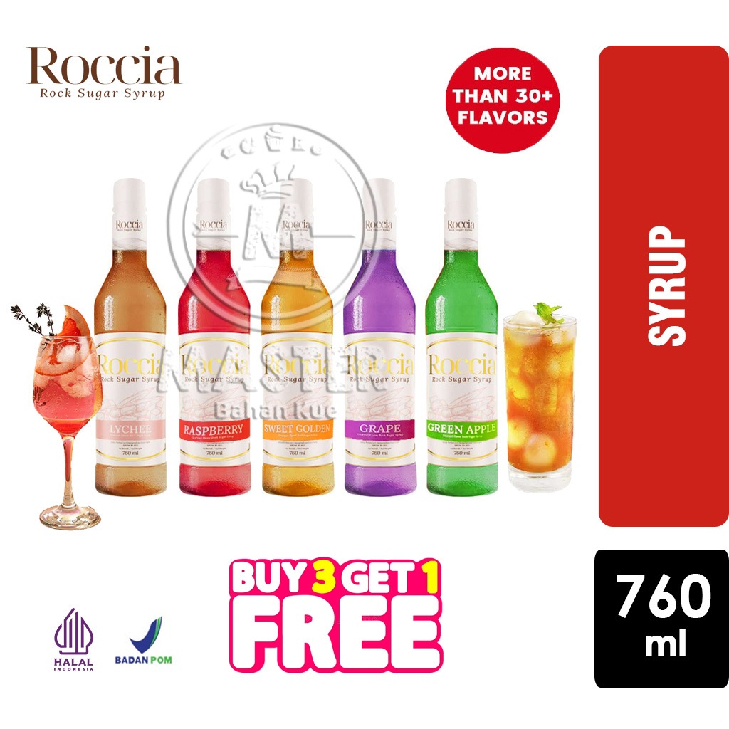 Jual Sirup Roccia Rock Sugar Syrup Premium [Botol 760ml] | Shopee Indonesia