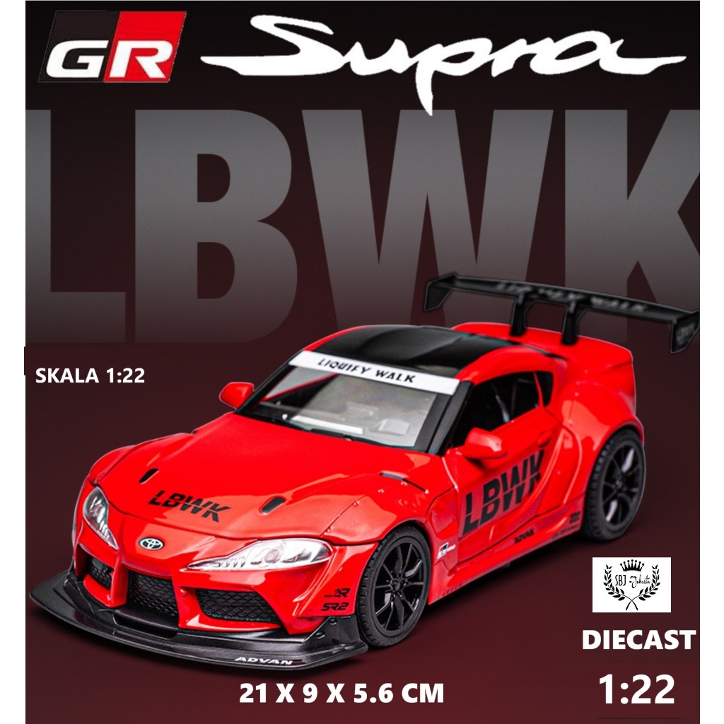 Jual Diecast mobil Toyota GR Supra LBWK skala 1:22 Liberty Walk edition ...