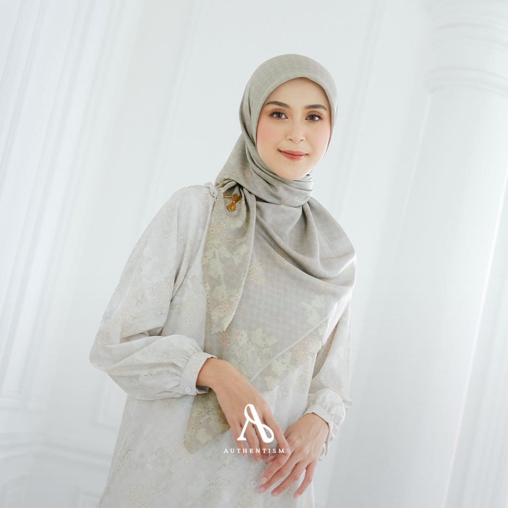 AUTHENTISM ID Safiyah Series Kerudung Segi Empat Motif Dastan Voal Lasercut Premium