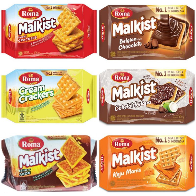 Jual Roma Aneka Malkist Crackers keju manis cokelat kelapa cream abon ...