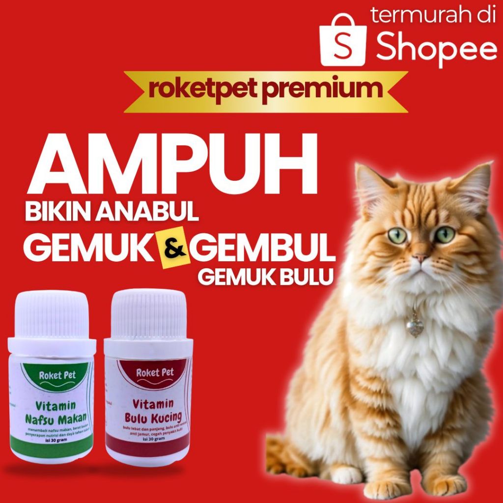Jual Roket Pet Paket Vitamin Kucing Gemuk Dan Gembul Nafsu Makan ...