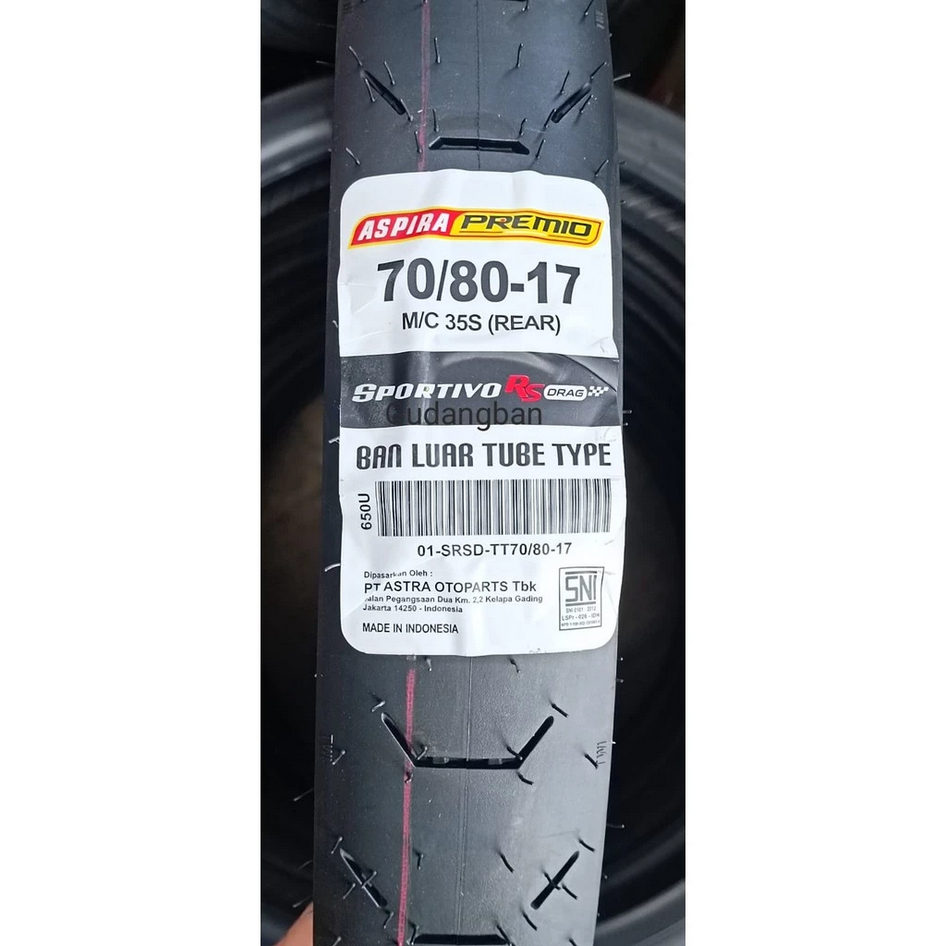 Jual ( RS DRAG - RING 17 ) TUBETYPE !! 70 / 80 - 17 DRAG BIKE ASPIRA ...