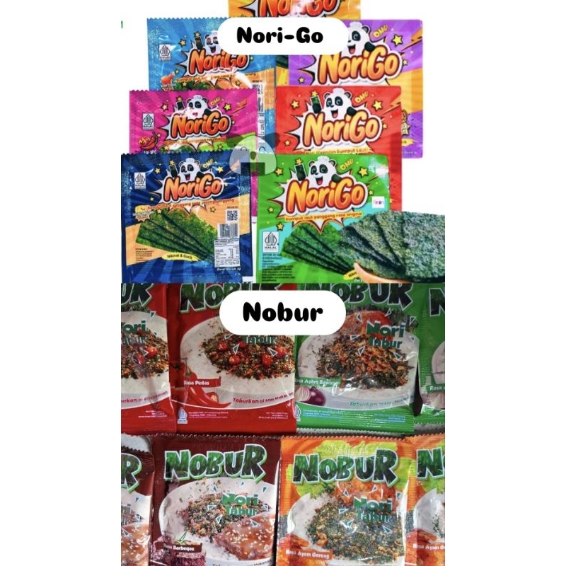 Jual Nori-Go nori tabur rumput laut kering Crispy nobur cemilan sehat ...